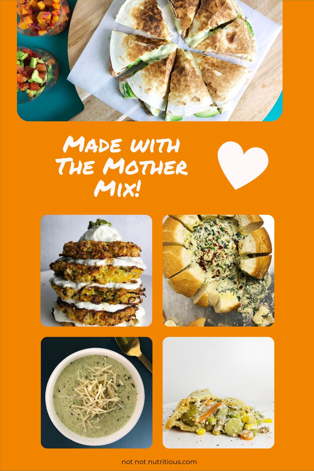 Pinterest Pin for Mother Mix, an all-natural gluten-free dry mix that you can make in minutes and store in your pantry.
