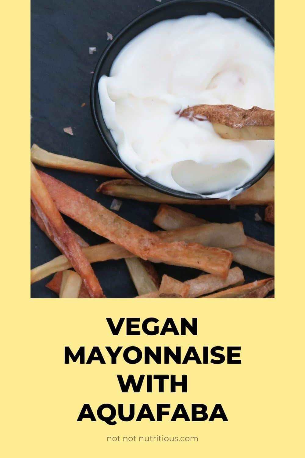 Pinterest pin for Vegan Mayonnaise with Aquafaba