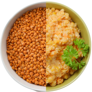 yellow lentils protein