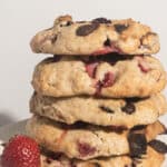 Stack of Vanilla, Strawberry, Chocolate Scones